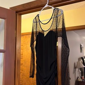 NWOT Black Express Ruched Sides Dress - Sz 12